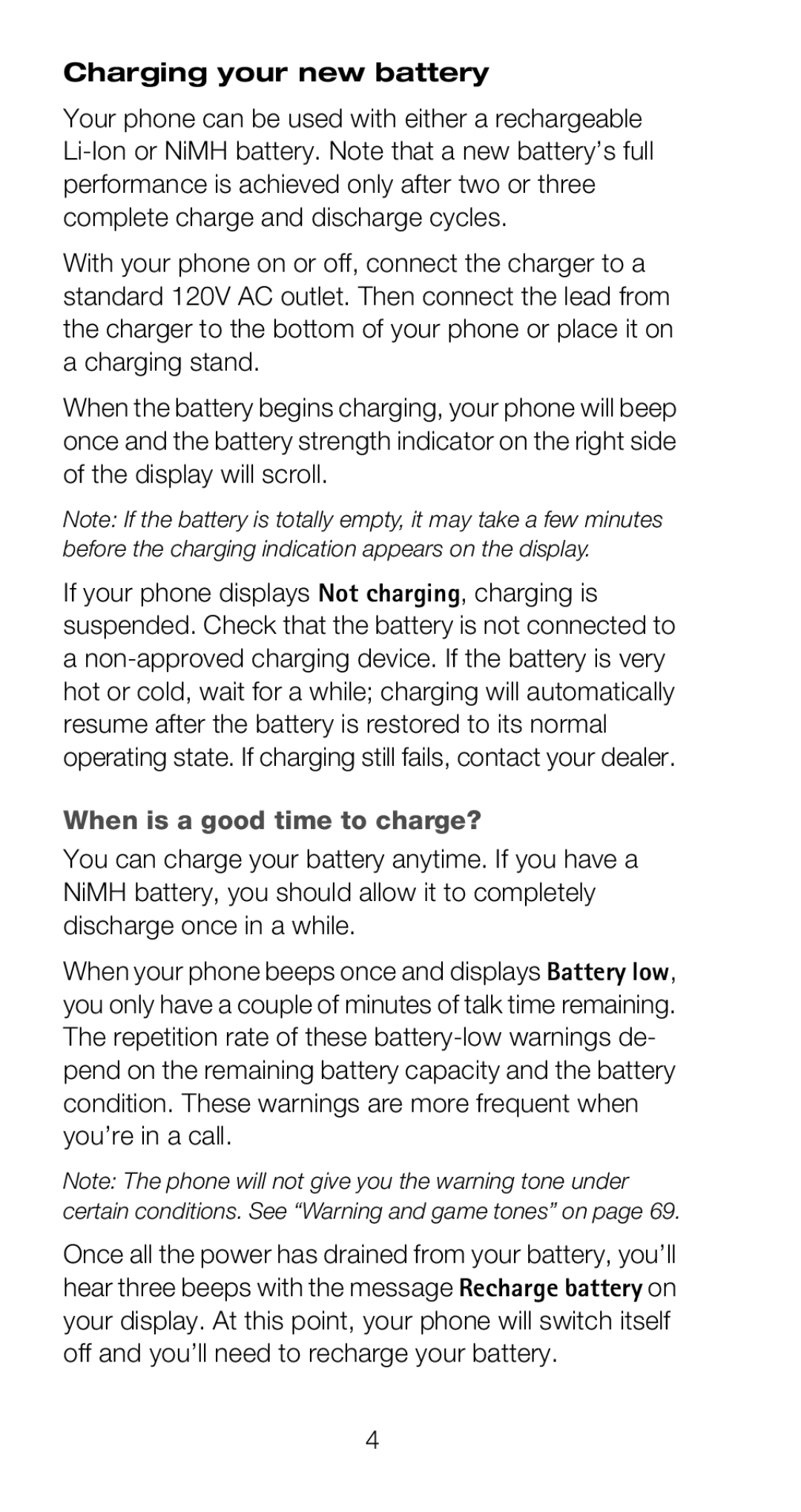 Nokia 6160 manual Charging your new battery, When is a good time to charge? 