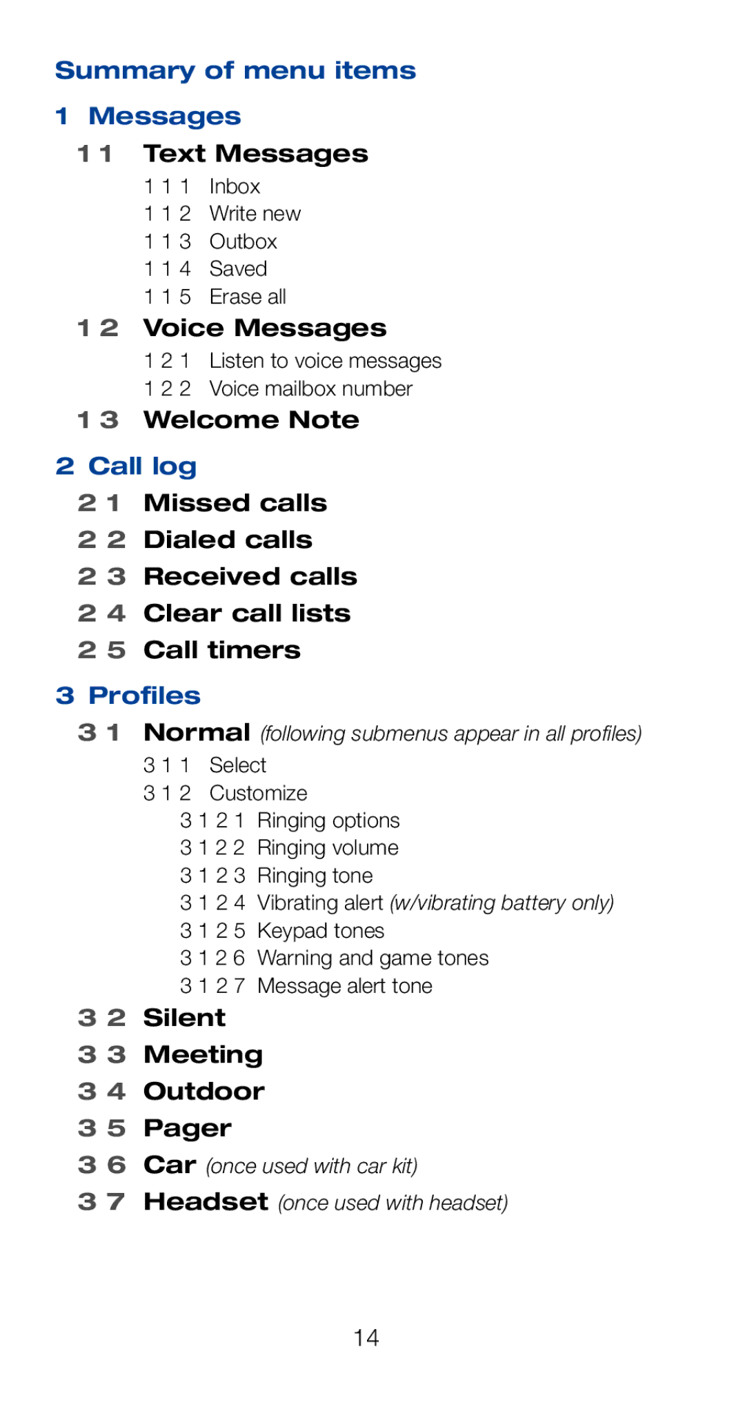 Nokia 6160i owner manual Missed calls, Dialed calls, Received calls, Clear call lists, Call timers 