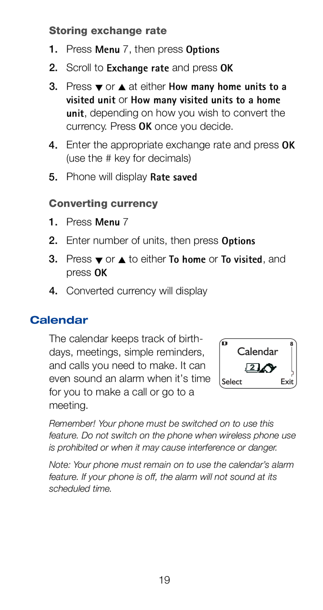 Nokia 6160i owner manual Storing exchange rate, Converting currency 