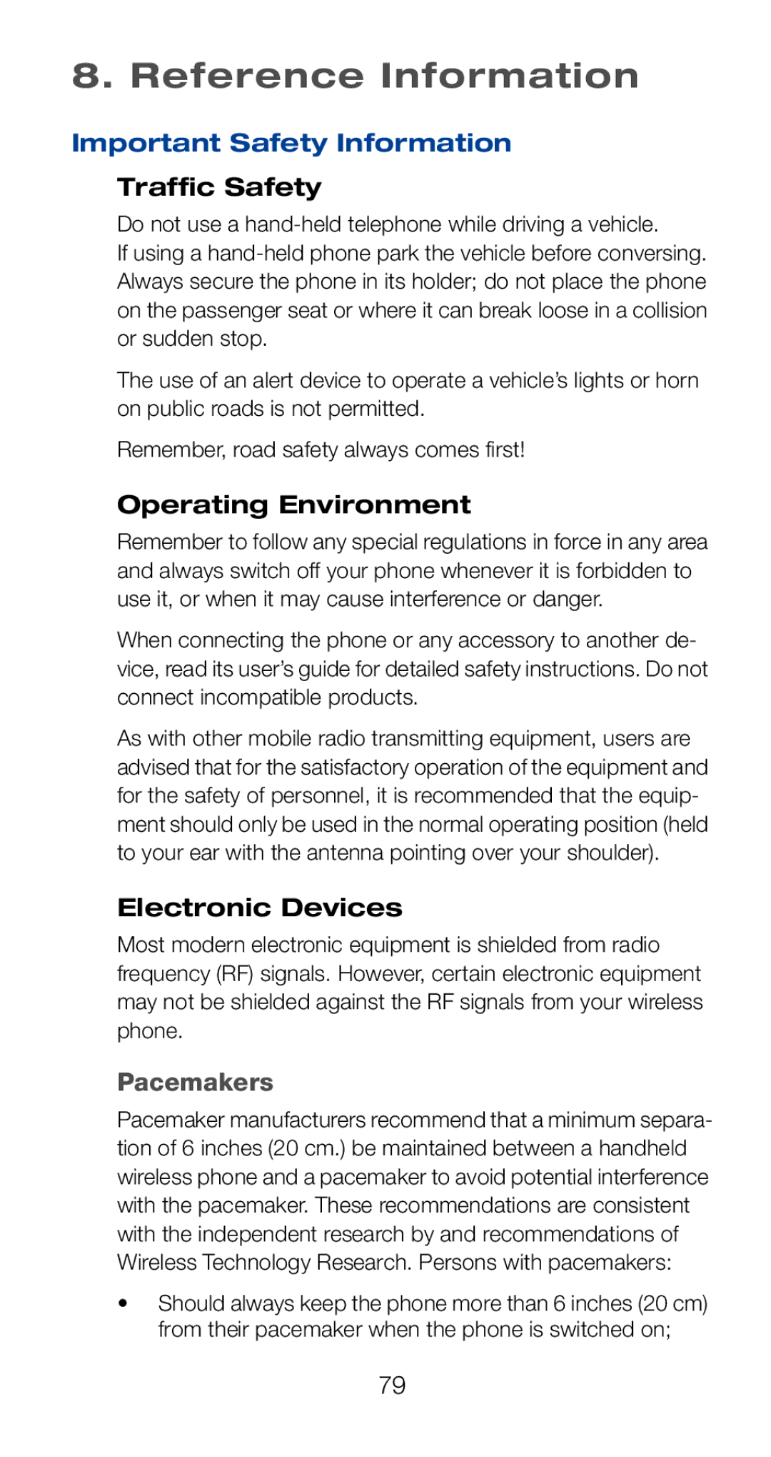 Nokia 6160i owner manual Reference Information, Important Safety Information, Pacemakers 