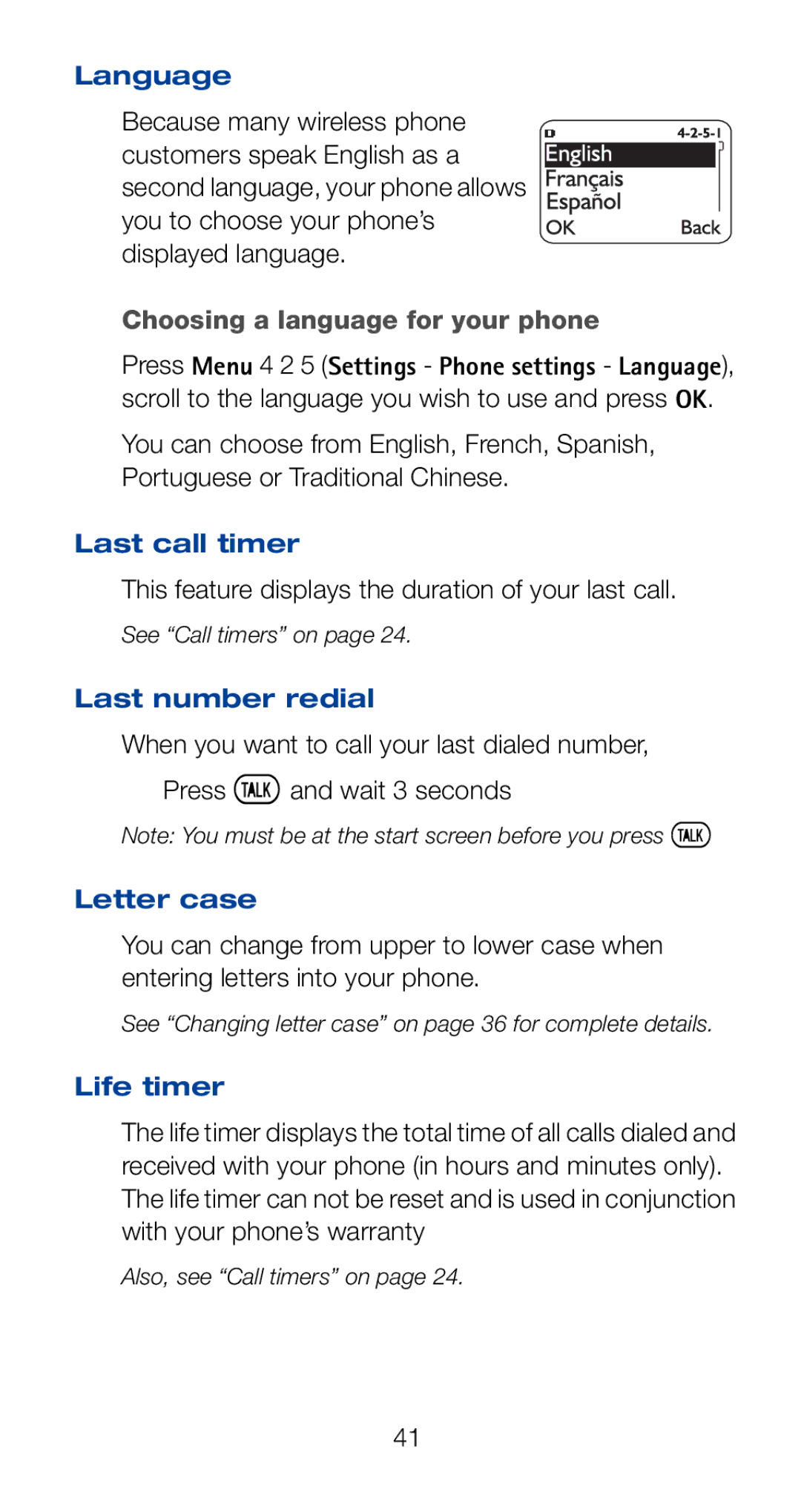 Nokia 6161i owner manual Choosing a language for your phone 