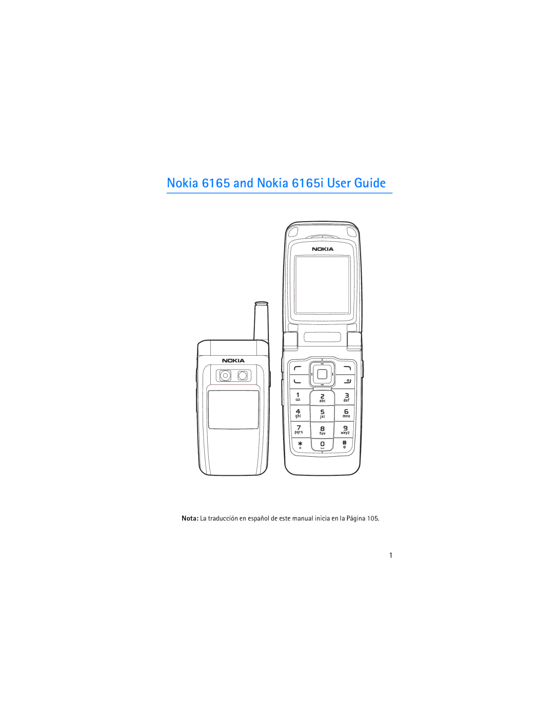 Nokia manual Nokia 6165 and Nokia 6165i User Guide 