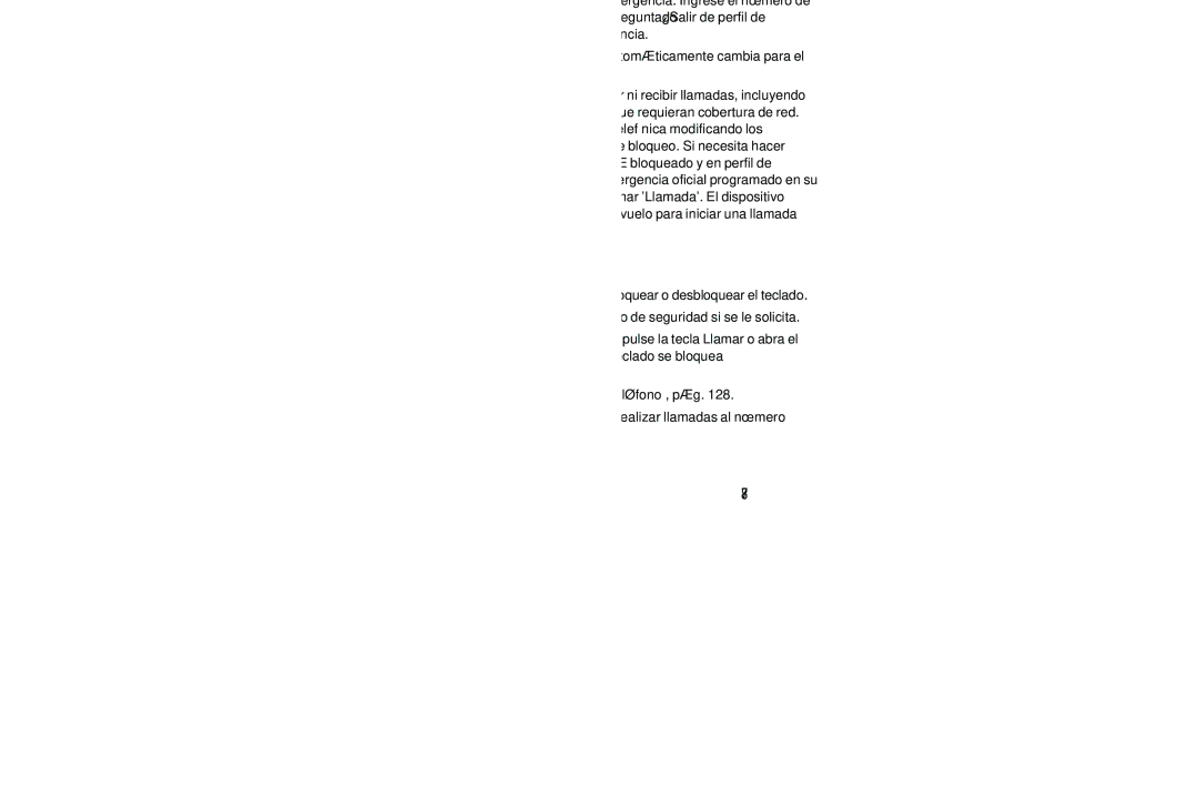 Nokia 6263 manual Modo Vuelo, Bloqueo del teclado bloqueo de teclas 