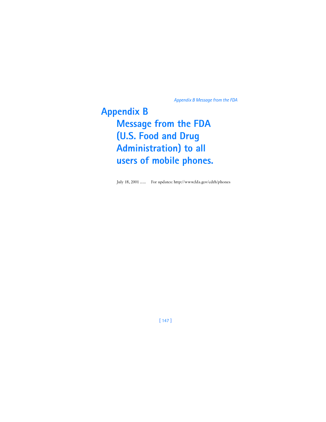 Nokia 6340i warranty Appendix B, 147 