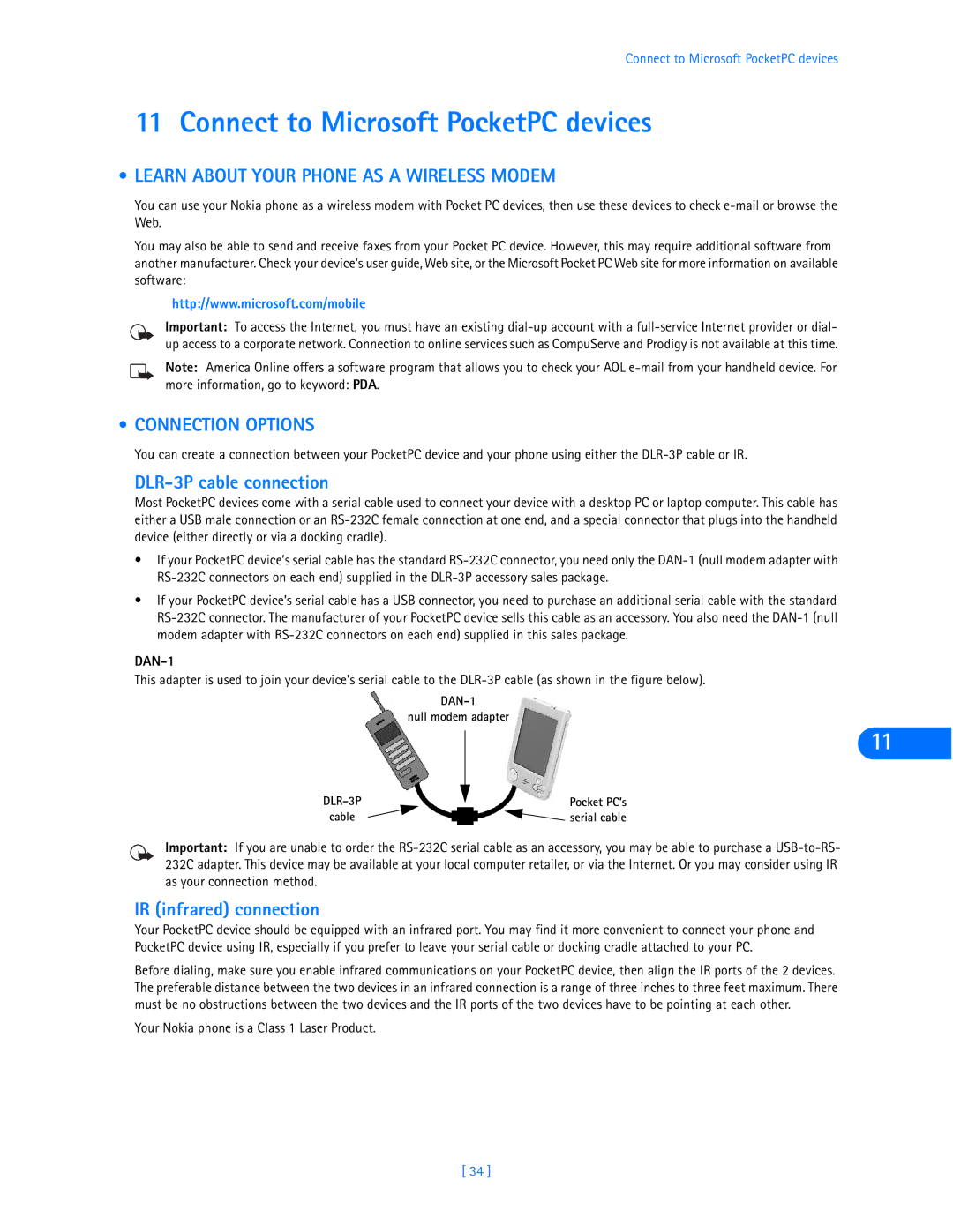 Nokia 6360 manual Connect to Microsoft PocketPC devices 