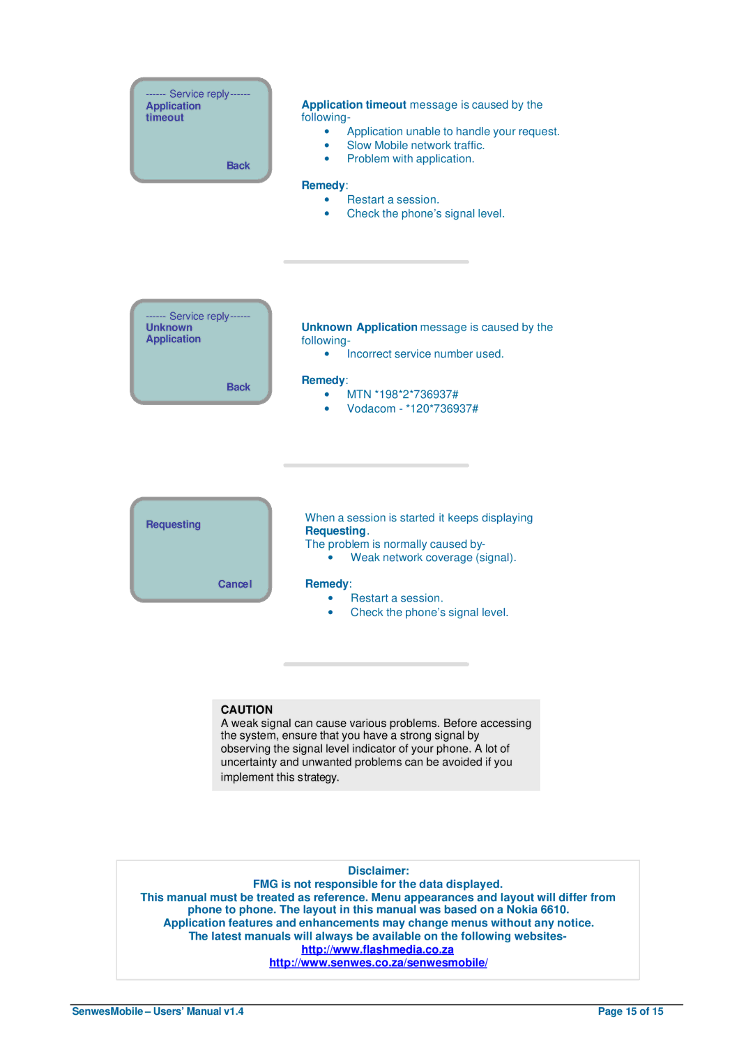 Nokia 6610 user manual ∙ Restart a session ∙ Check the phone’s signal level 