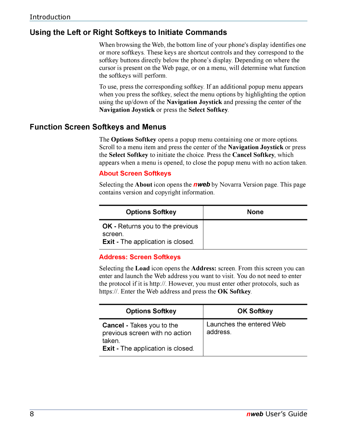 Nokia 6620 manual Using the Left or Right Softkeys to Initiate Commands, Function Screen Softkeys and Menus 