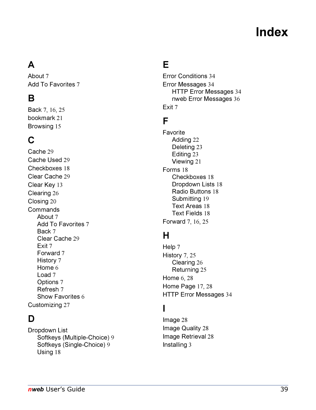 Nokia 6620 manual Index 