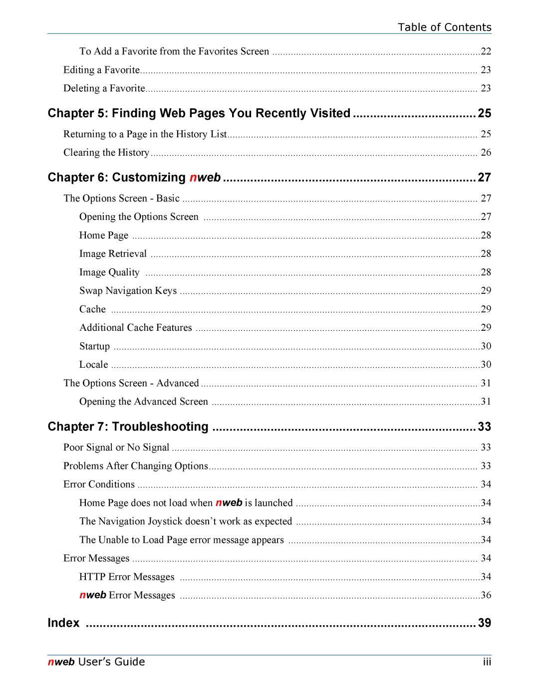 Nokia 6620 manual Customizing nweb, Troubleshooting, Index 