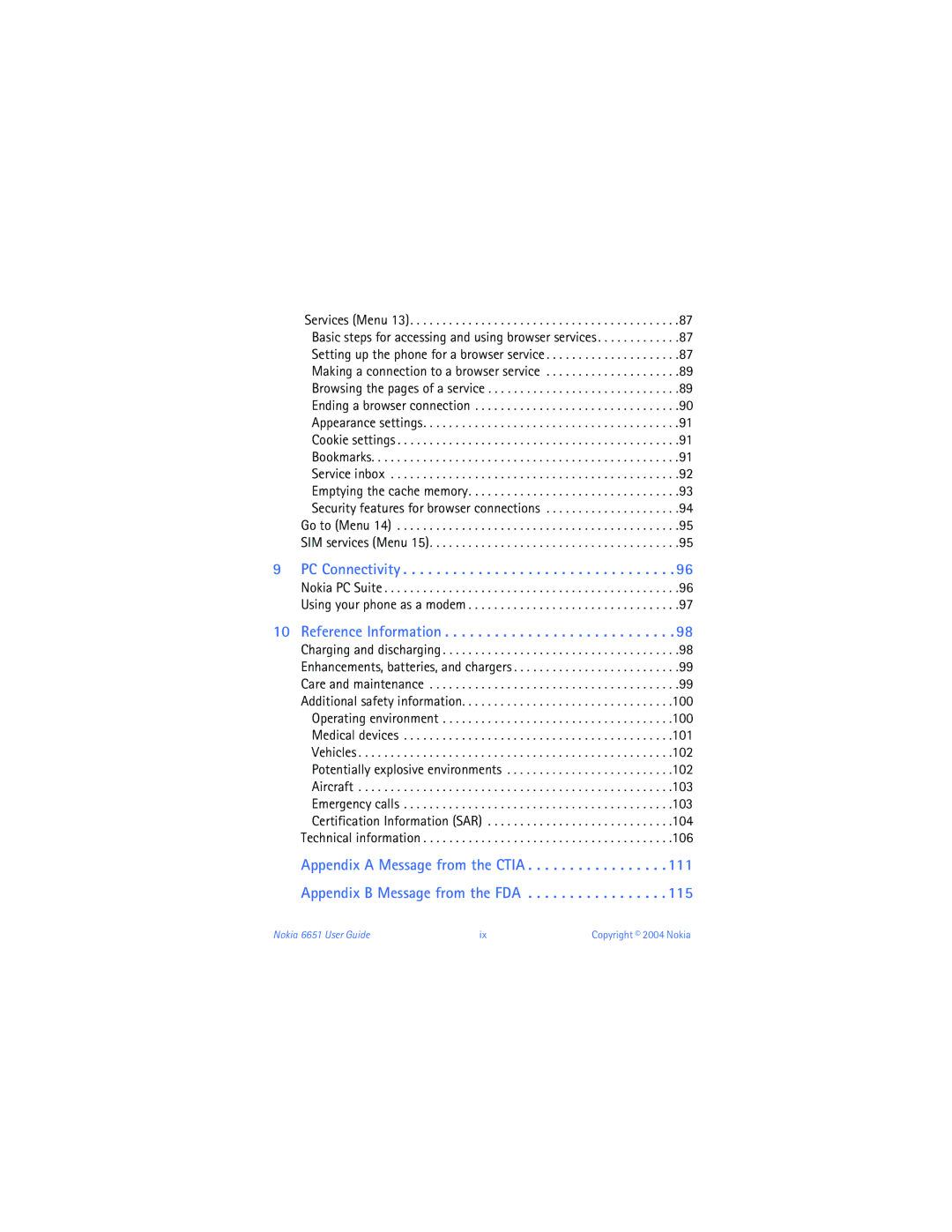 Nokia 6651 manual PC Connectivity 