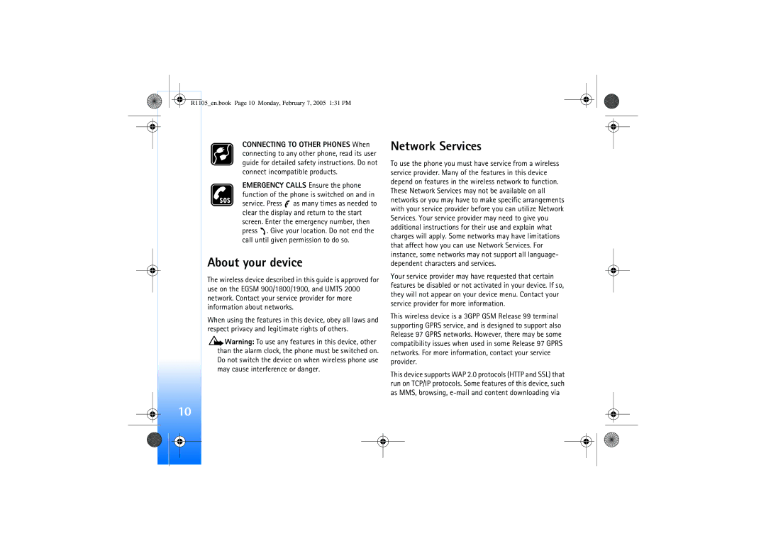 Nokia 6680 manual About your device, Network Services 