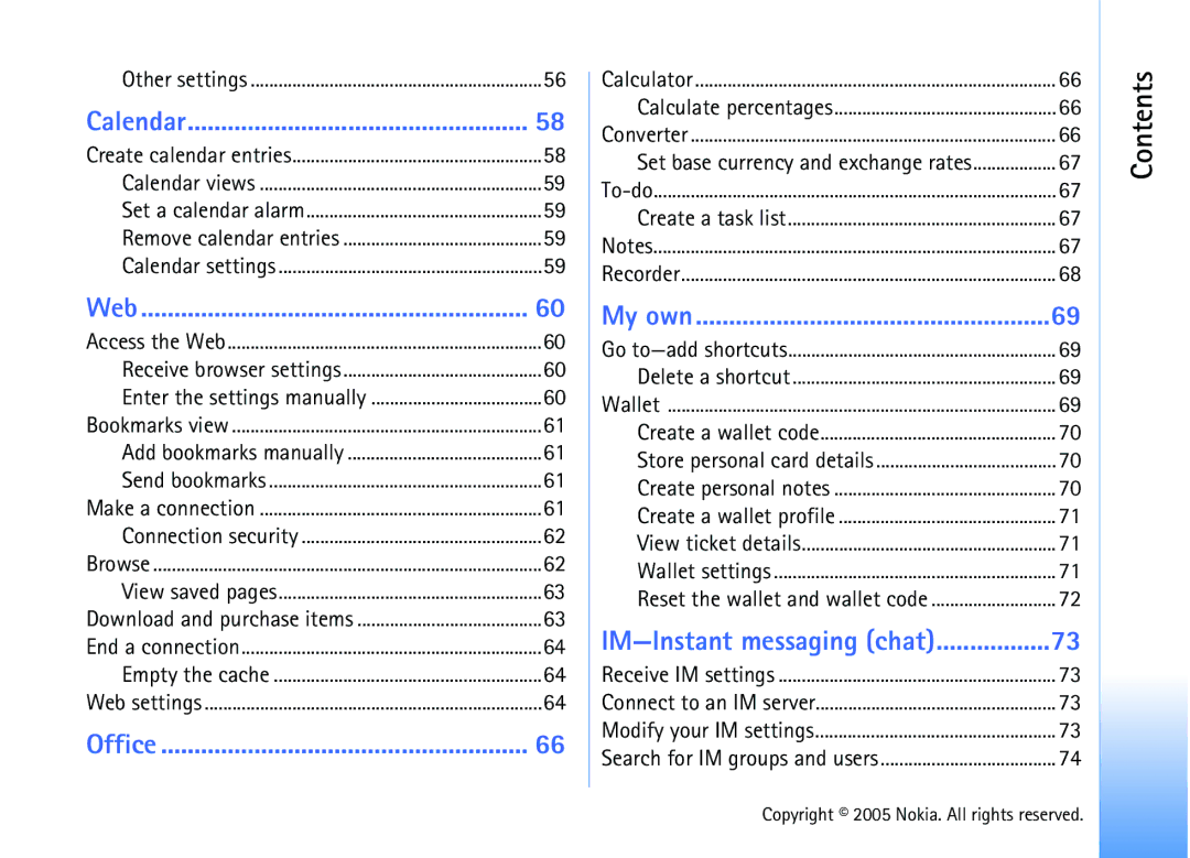 Nokia 6681 manual Calendar 