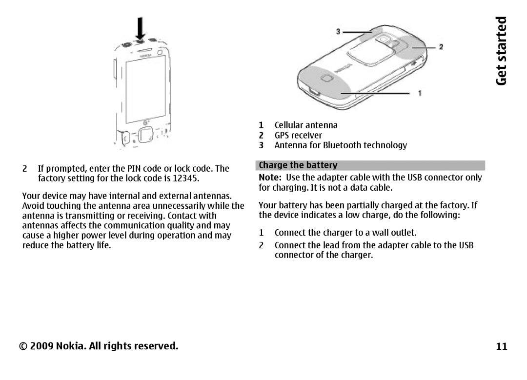 Nokia 6788 manual Get started 