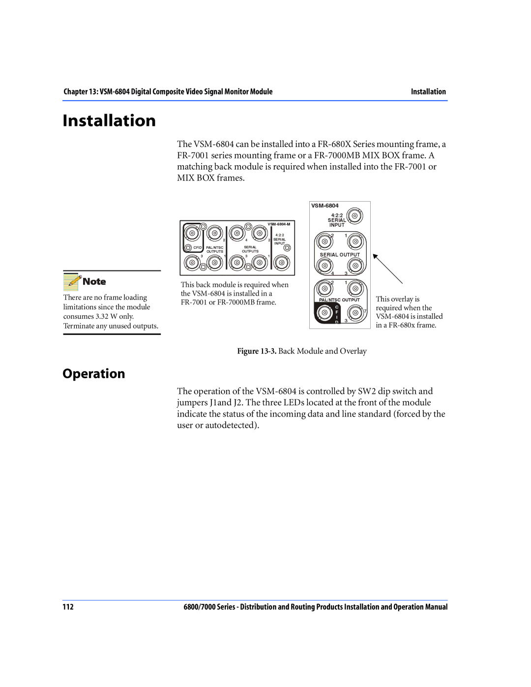 Nokia 7000 Series, 6800 Series operation manual VSM-6804 