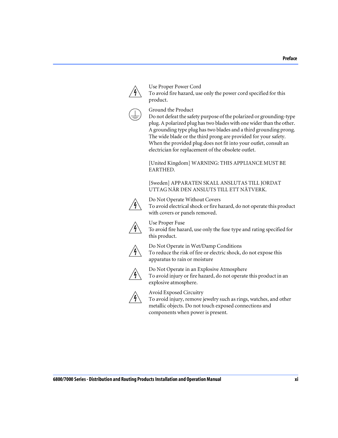 Nokia 6800 Series, 7000 Series operation manual Preface 