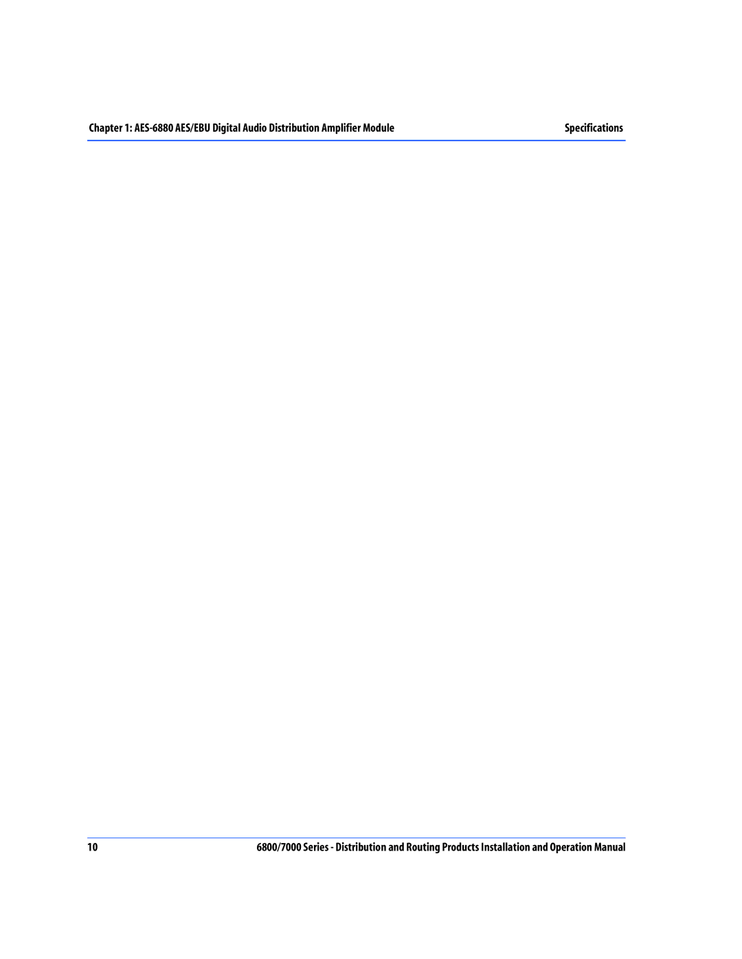 Nokia 7000 Series, 6800 Series operation manual AES-6880 AES/EBU Digital Audio Distribution Amplifier Module 