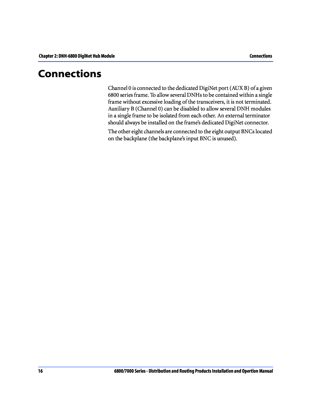 Nokia 7000 Series, 6800 Series operation manual Connections 