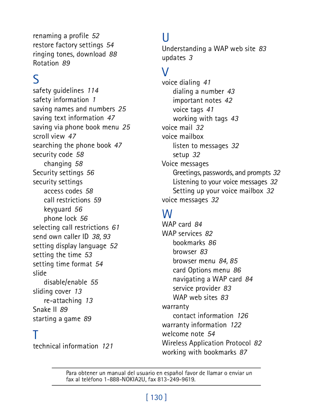 Nokia 7160 manual 130 