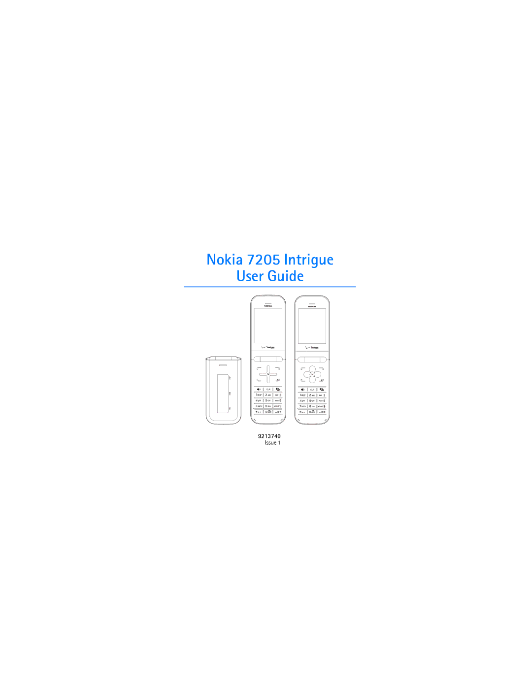 Nokia manual Nokia 7205 Intrigue User Guide, 9213749 