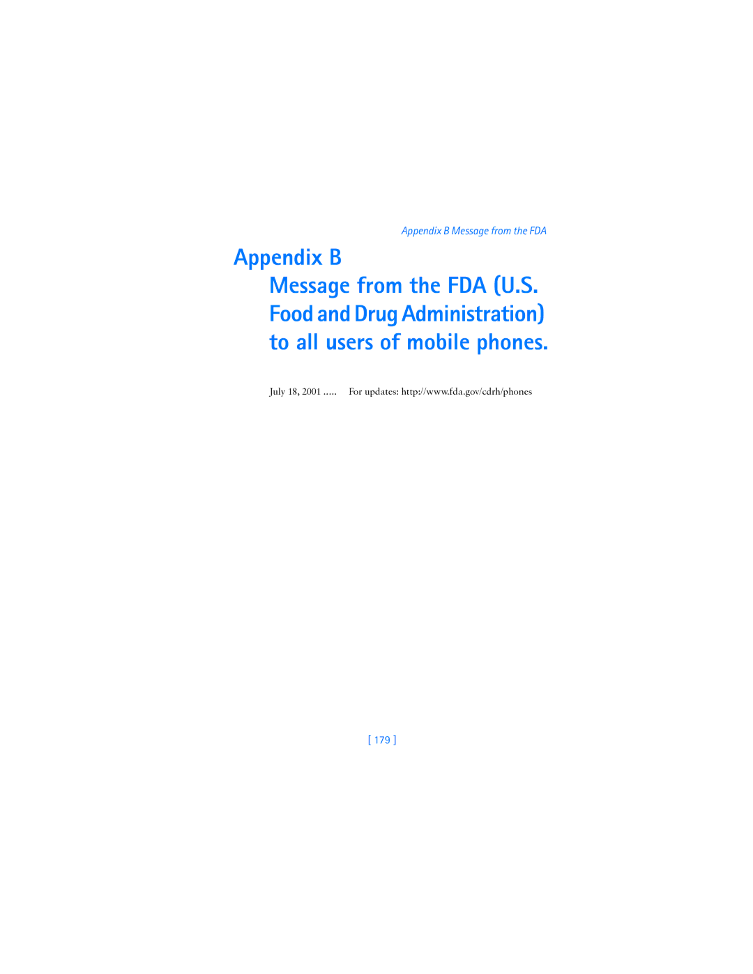 Nokia 7250i warranty Appendix B, 179 