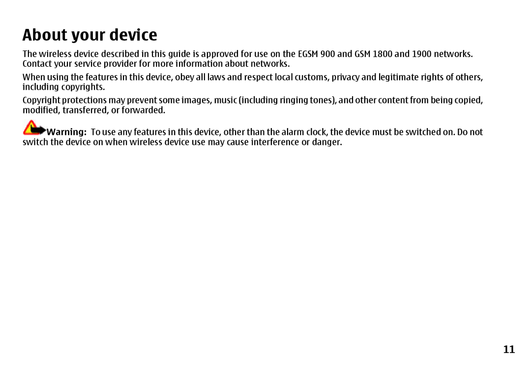 Nokia 7500 Prism manual About your device 