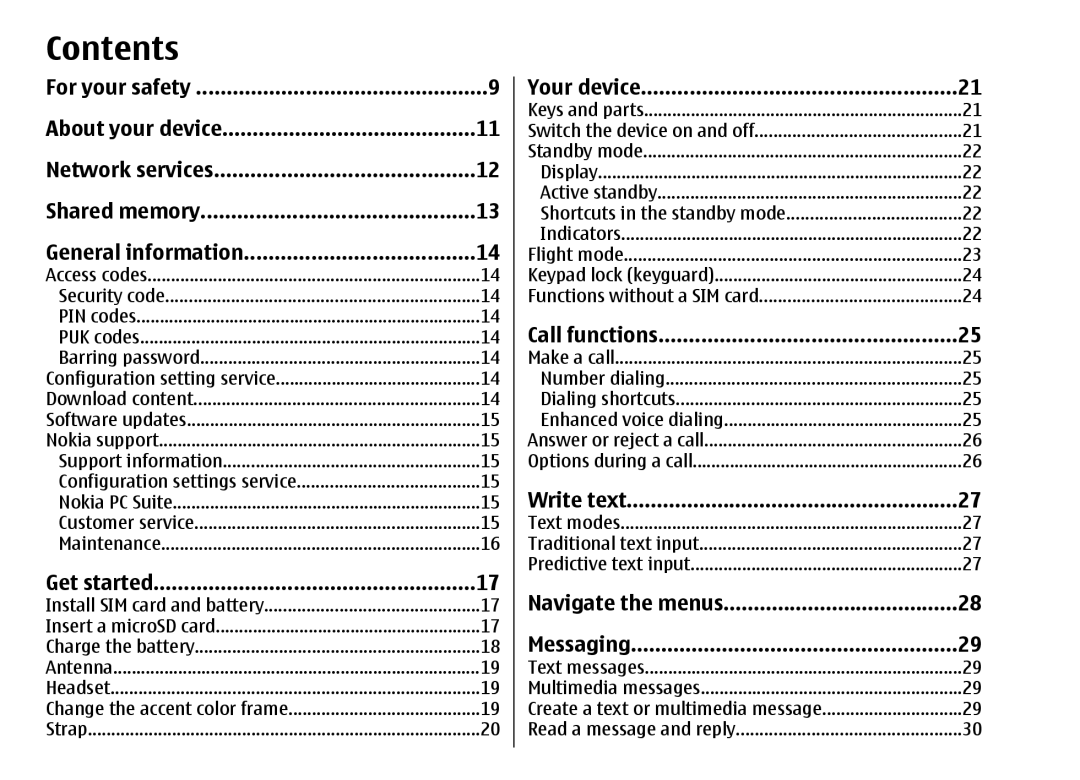 Nokia 7500 Prism manual Contents 