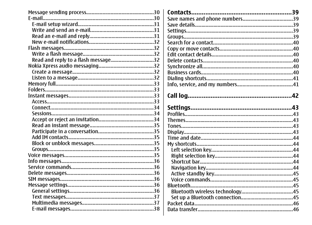 Nokia 7500 Prism manual Contacts 