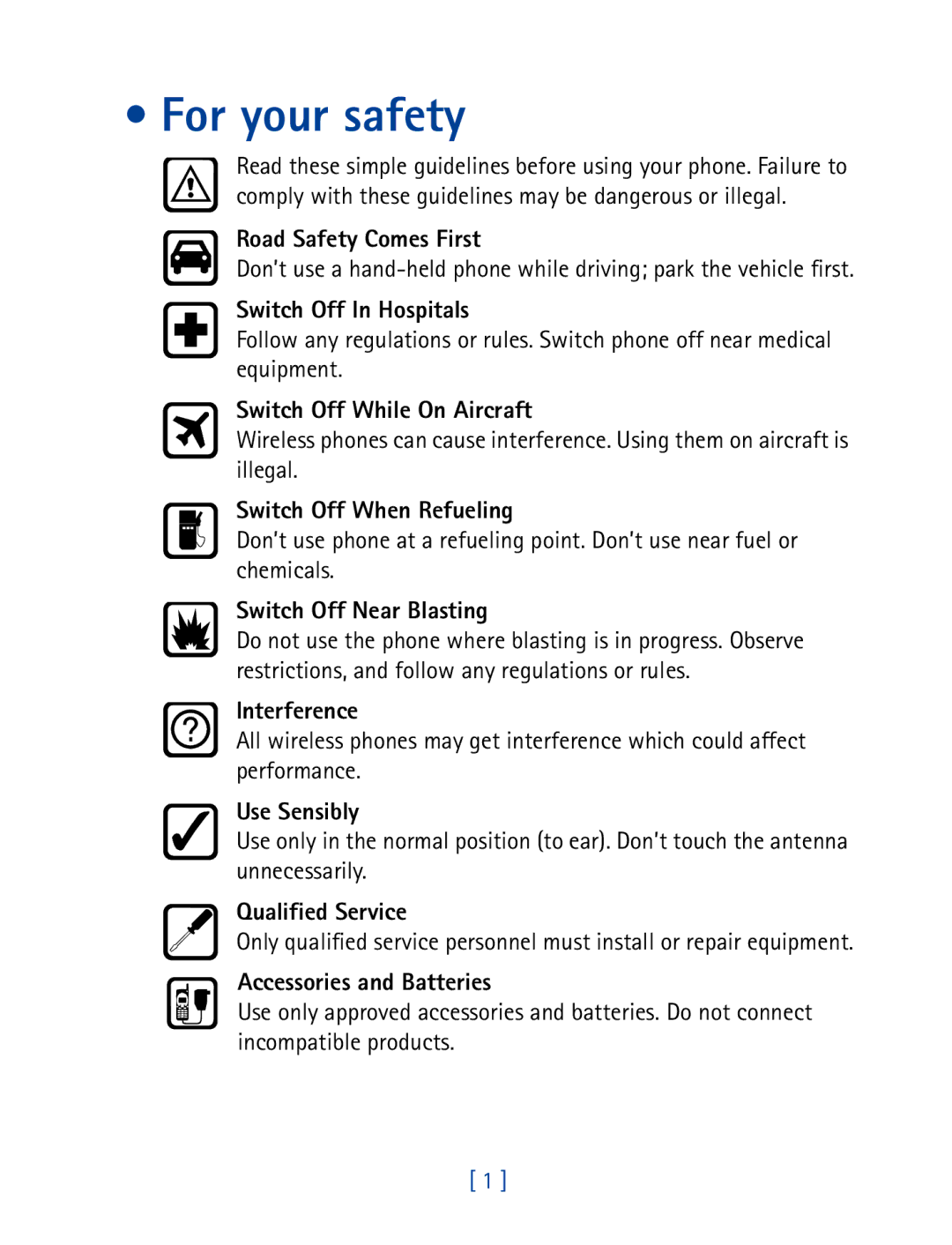 Nokia 7610 manual For your safety 