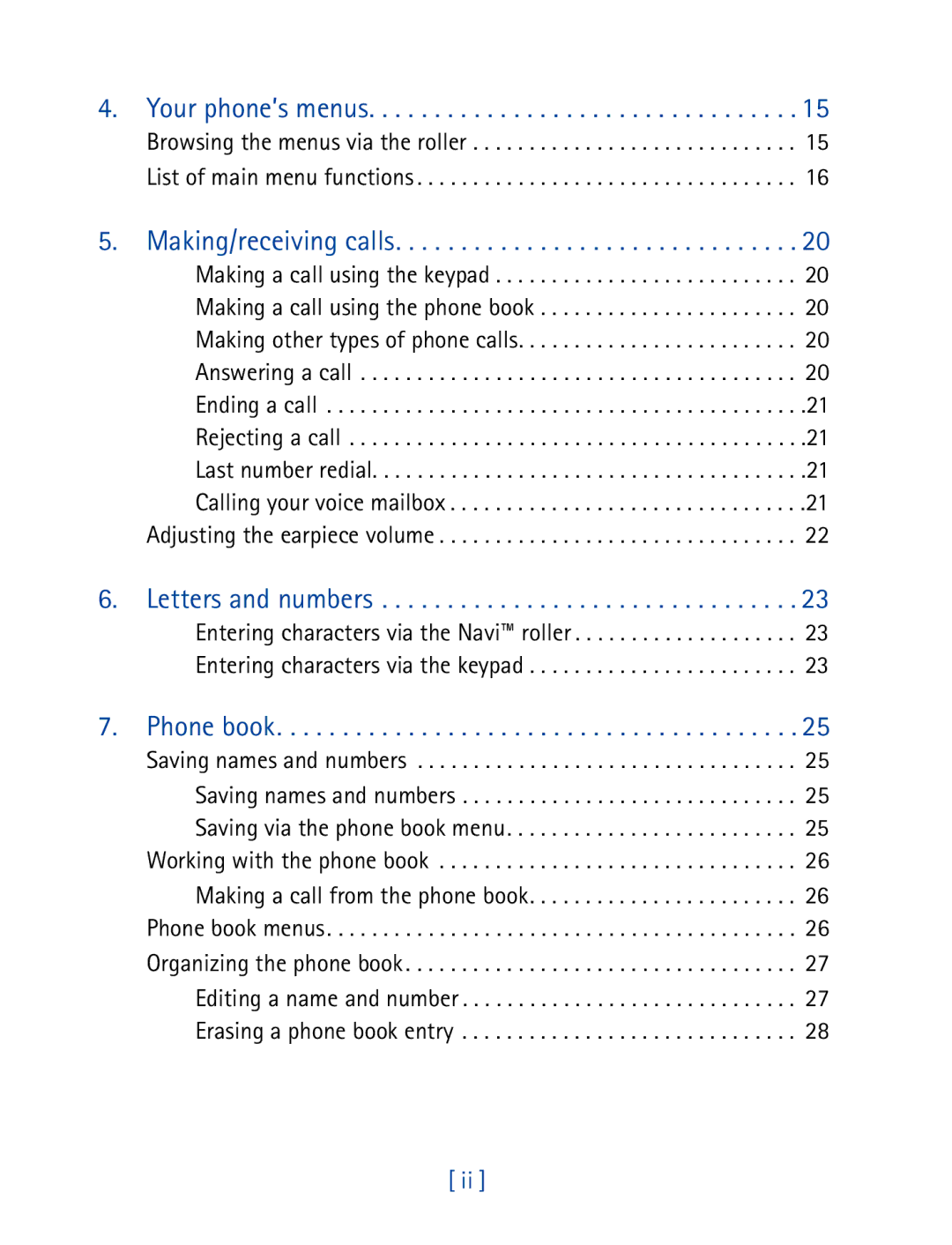 Nokia 7610 manual Making/receiving calls, Adjusting the earpiece volume 