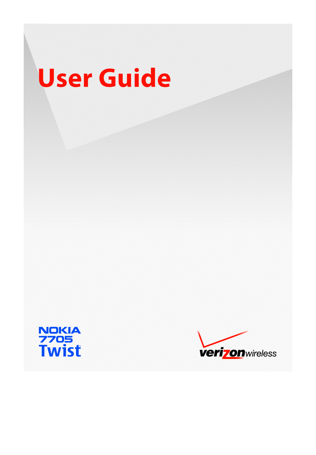 Nokia 7705 manual User Guide 