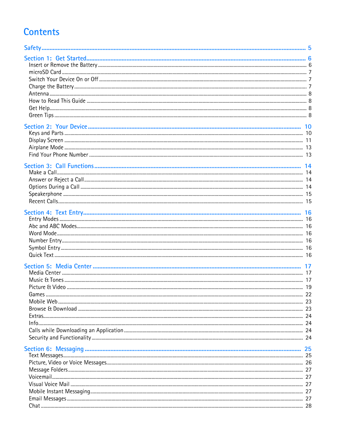 Nokia 7705 manual Contents 