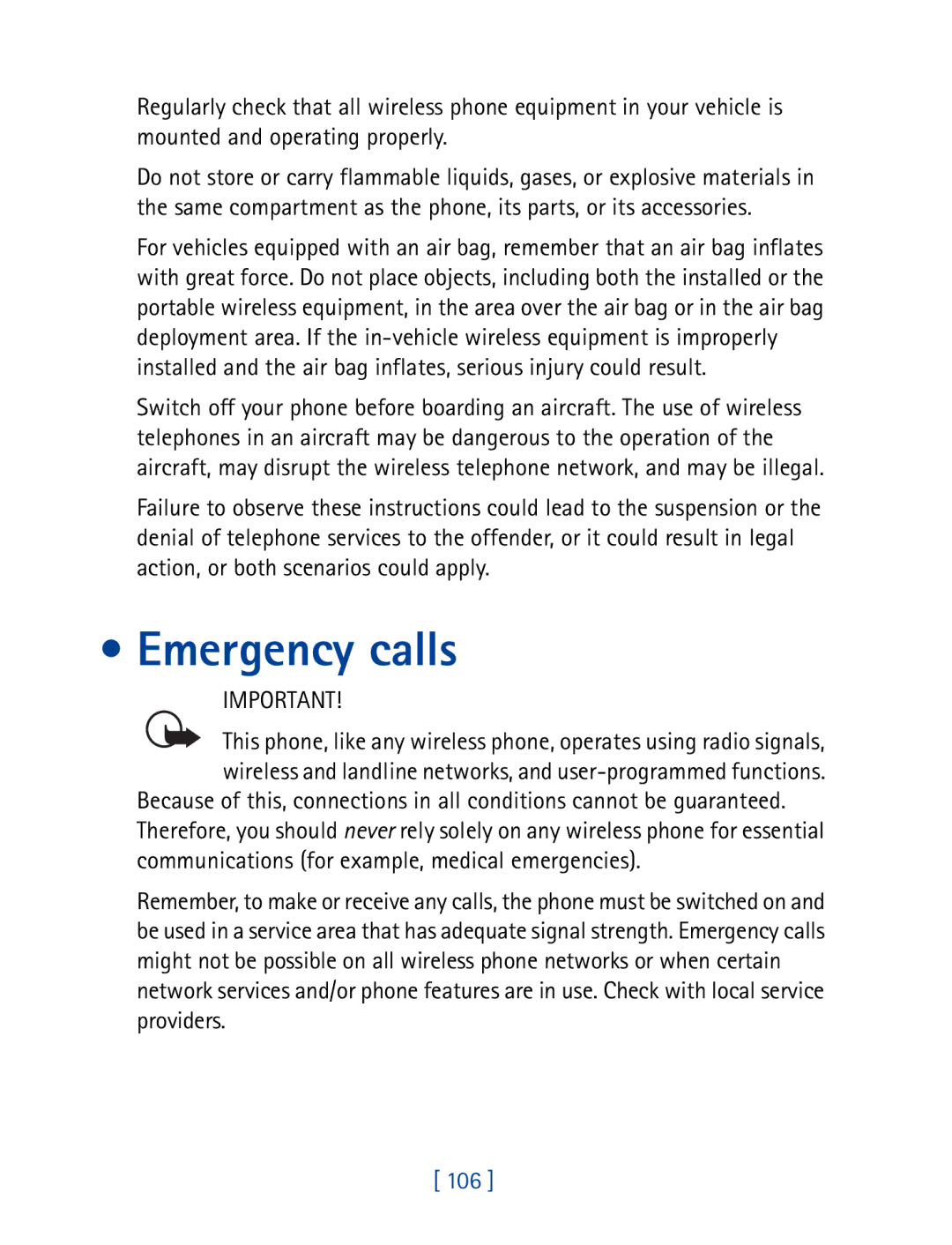 Nokia 8290 manual Emergency calls 