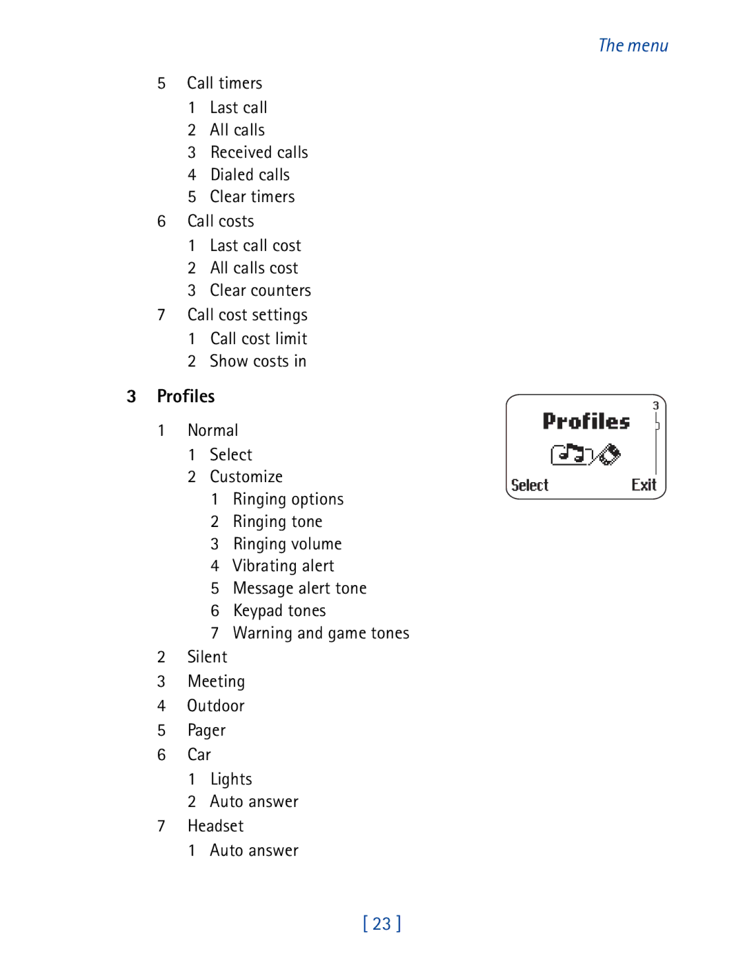 Nokia 8850 owner manual Call cost settings 1 Call cost limit 2 Show costs 