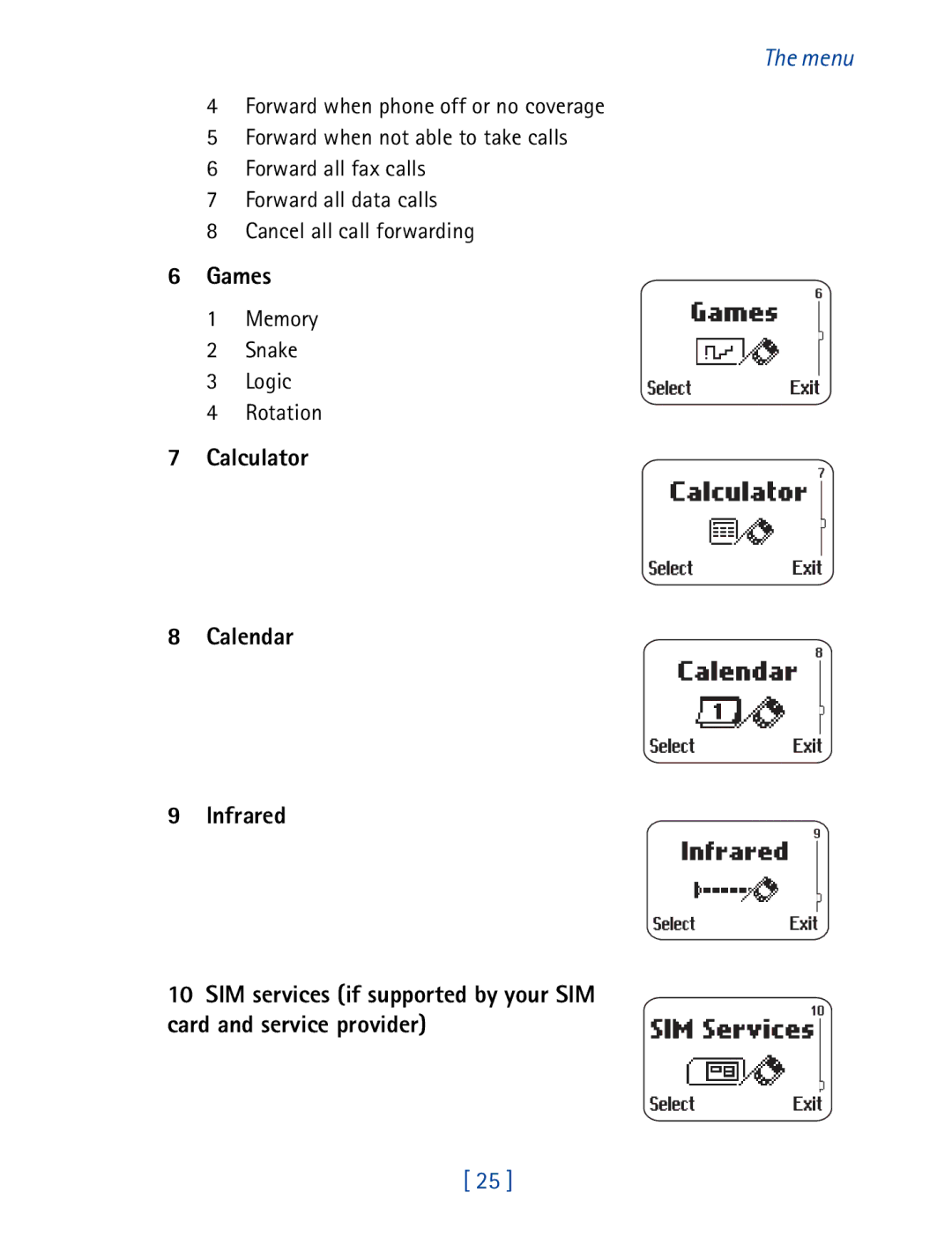 Nokia 8850 owner manual Games 