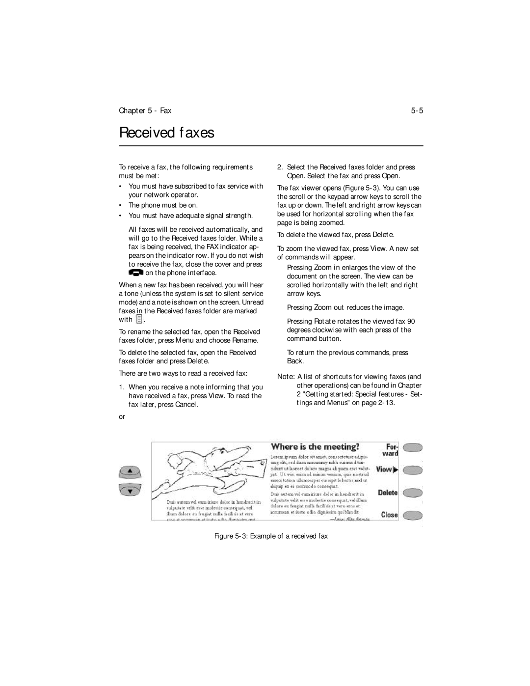 Nokia 9000i owner manual Received faxes, There are two ways to read a received fax 