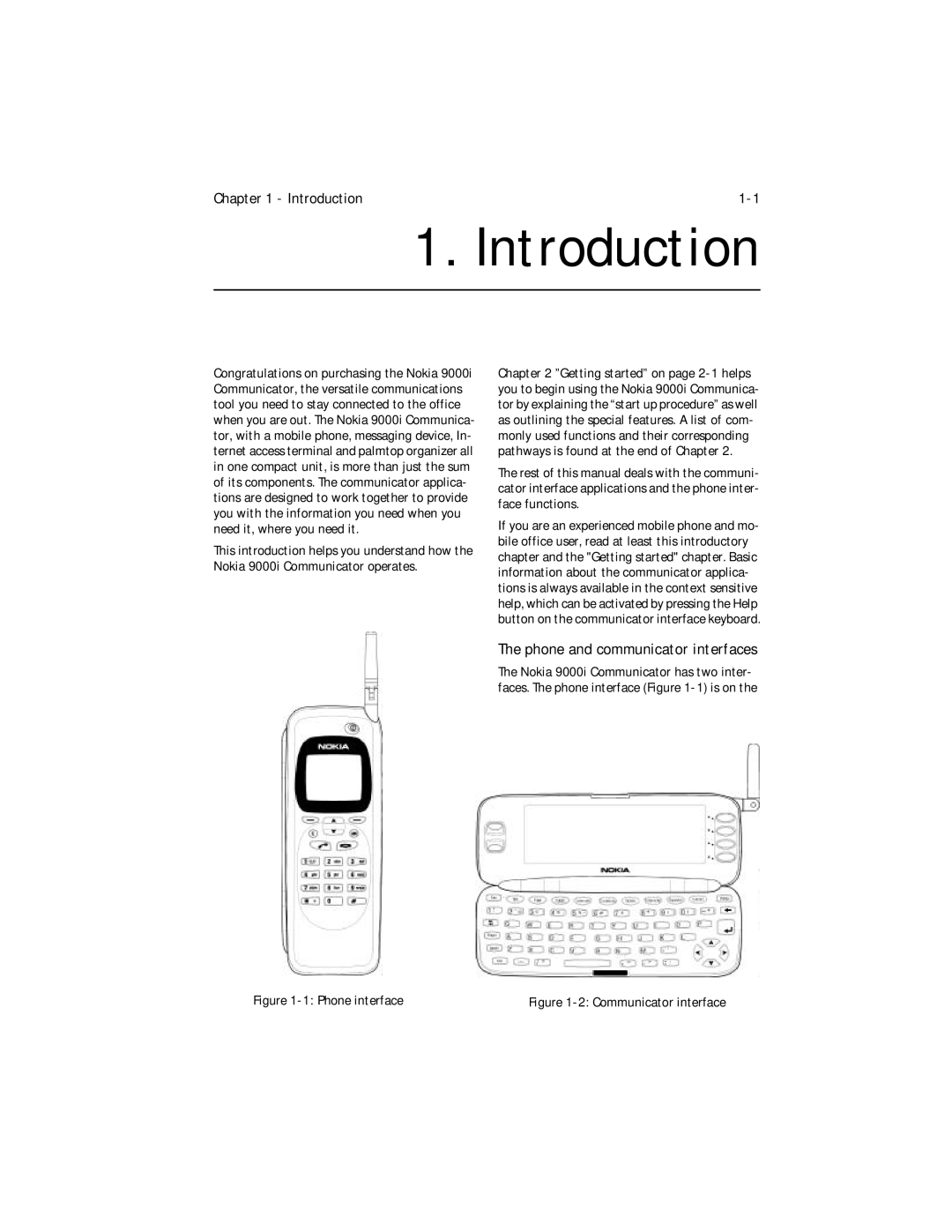 Nokia 9000i owner manual Introduction, Phone and communicator interfaces 