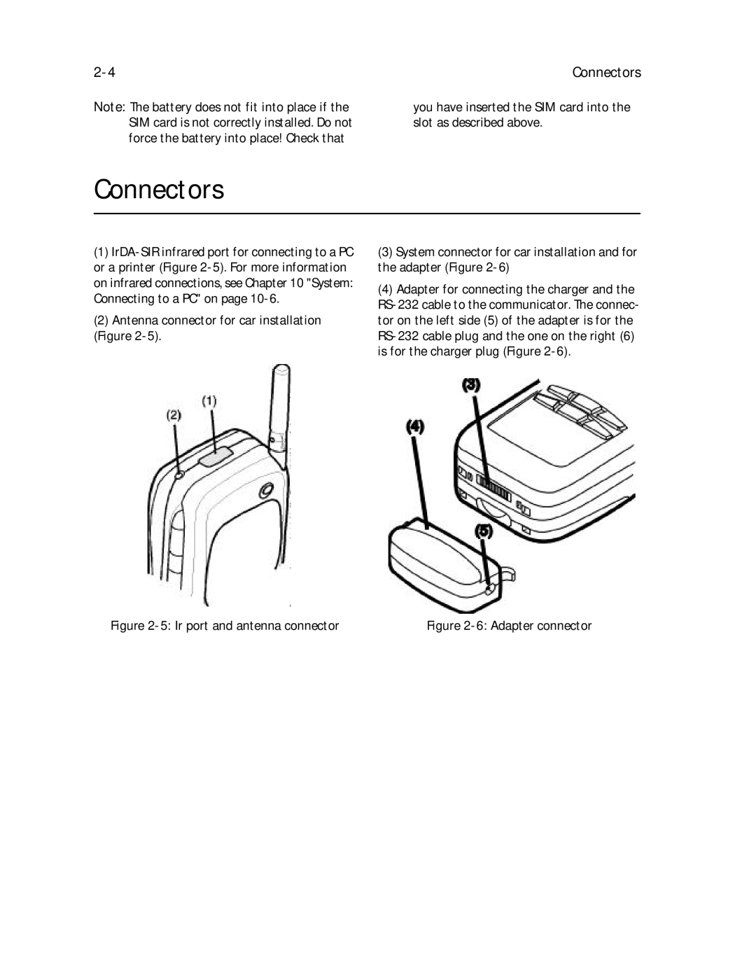 Nokia 9000il owner manual Connectors 