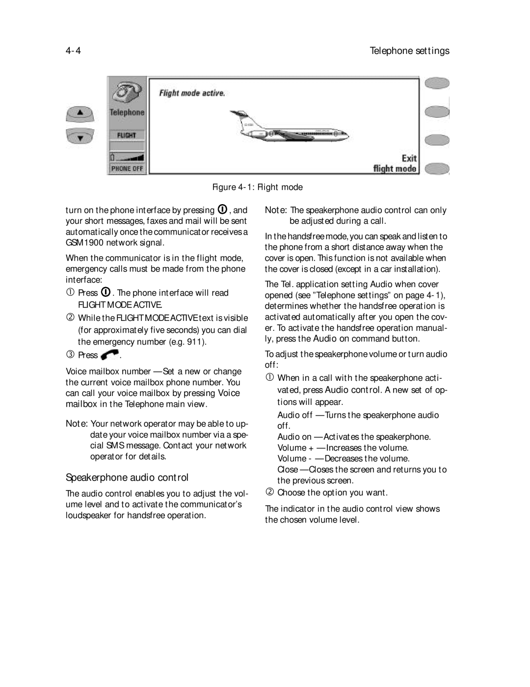 Nokia 9000il owner manual Speakerphone audio control, Press 