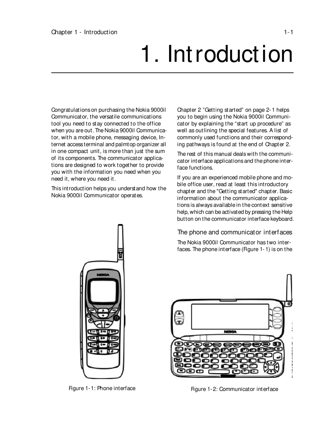 Nokia 9000il owner manual Introduction, Phone and communicator interfaces 