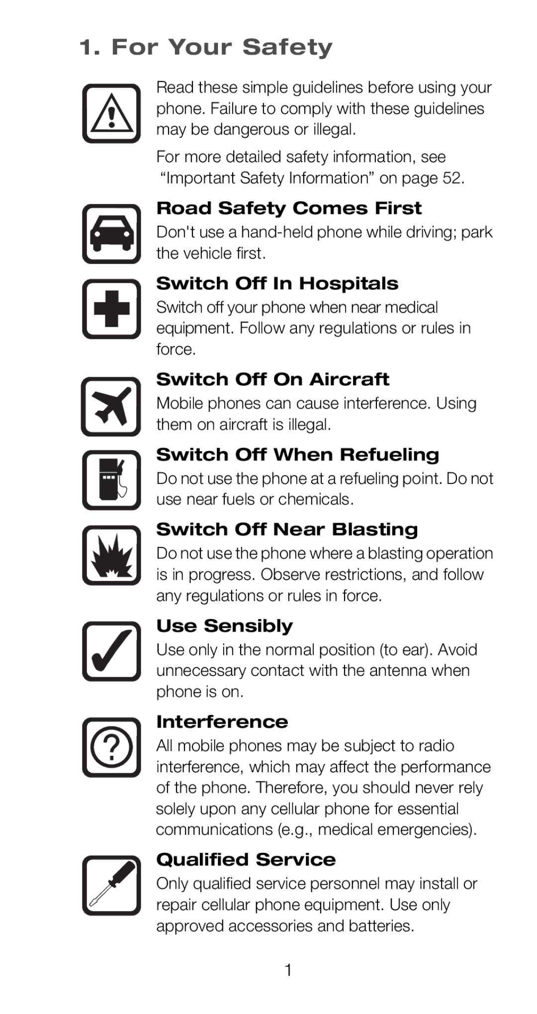 Nokia 918 owner manual For Your Safety 