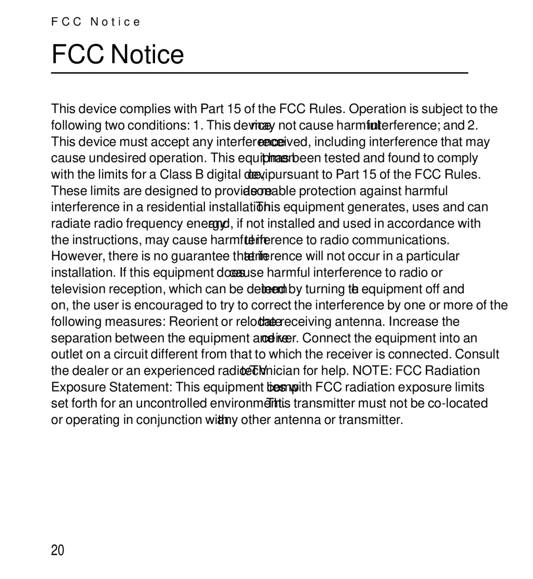 Nokia 9232254 manual FCC Notice 