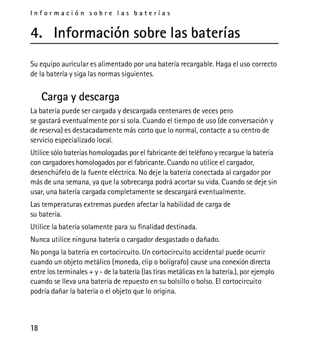 Nokia 9232254 manual Información sobre las baterías, Carga y descarga 