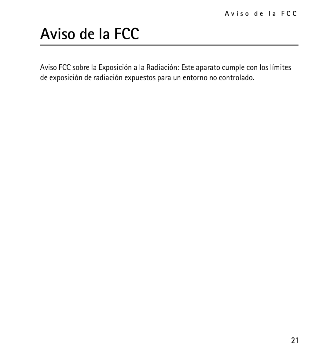 Nokia 9232254 manual Aviso de la FCC 