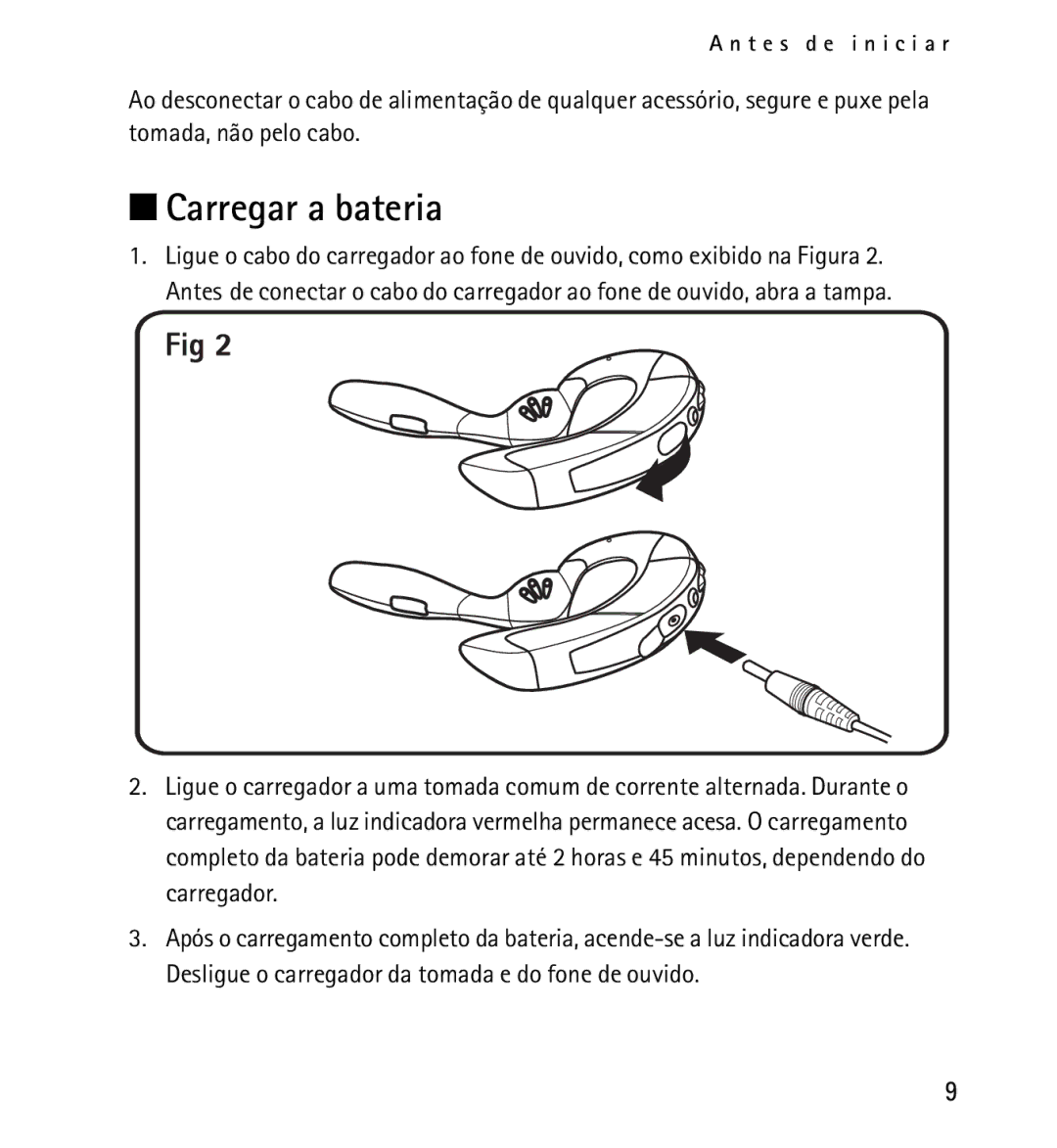 Nokia 9232254 manual Carregar a bateria 