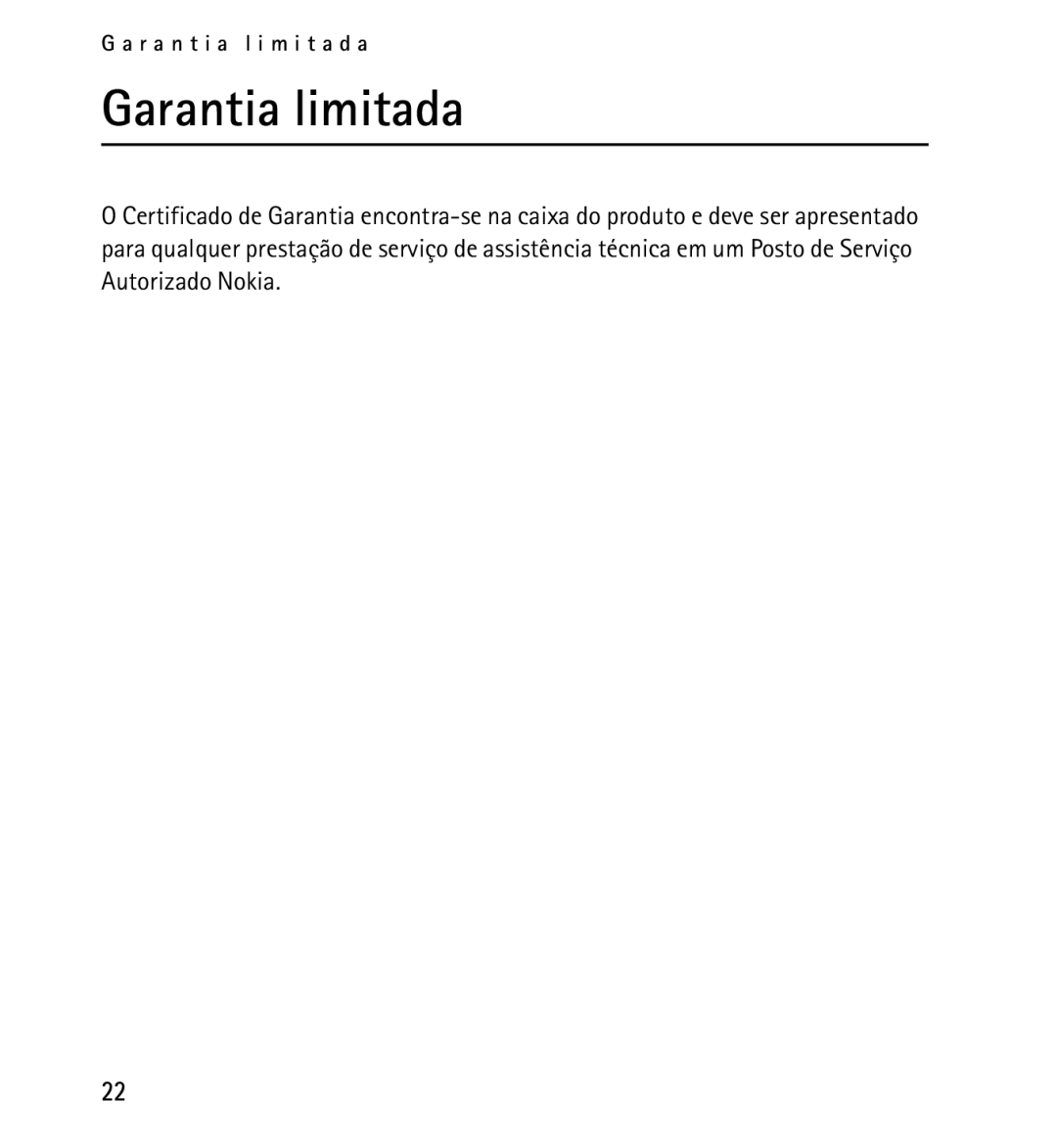 Nokia 9232254 manual Garantia limitada 