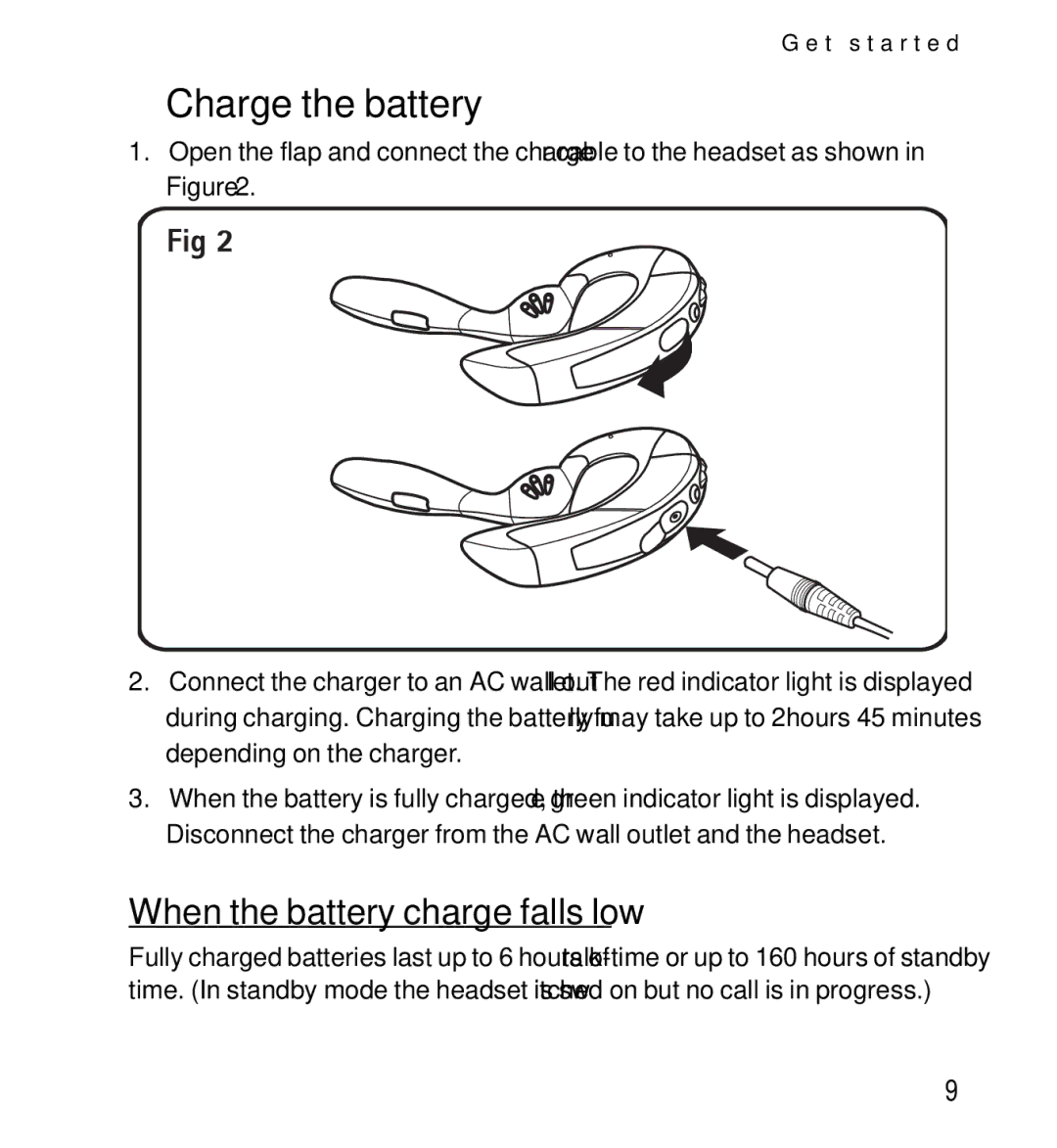 Nokia 9232254 manual Charge the battery, When the battery charge falls low 