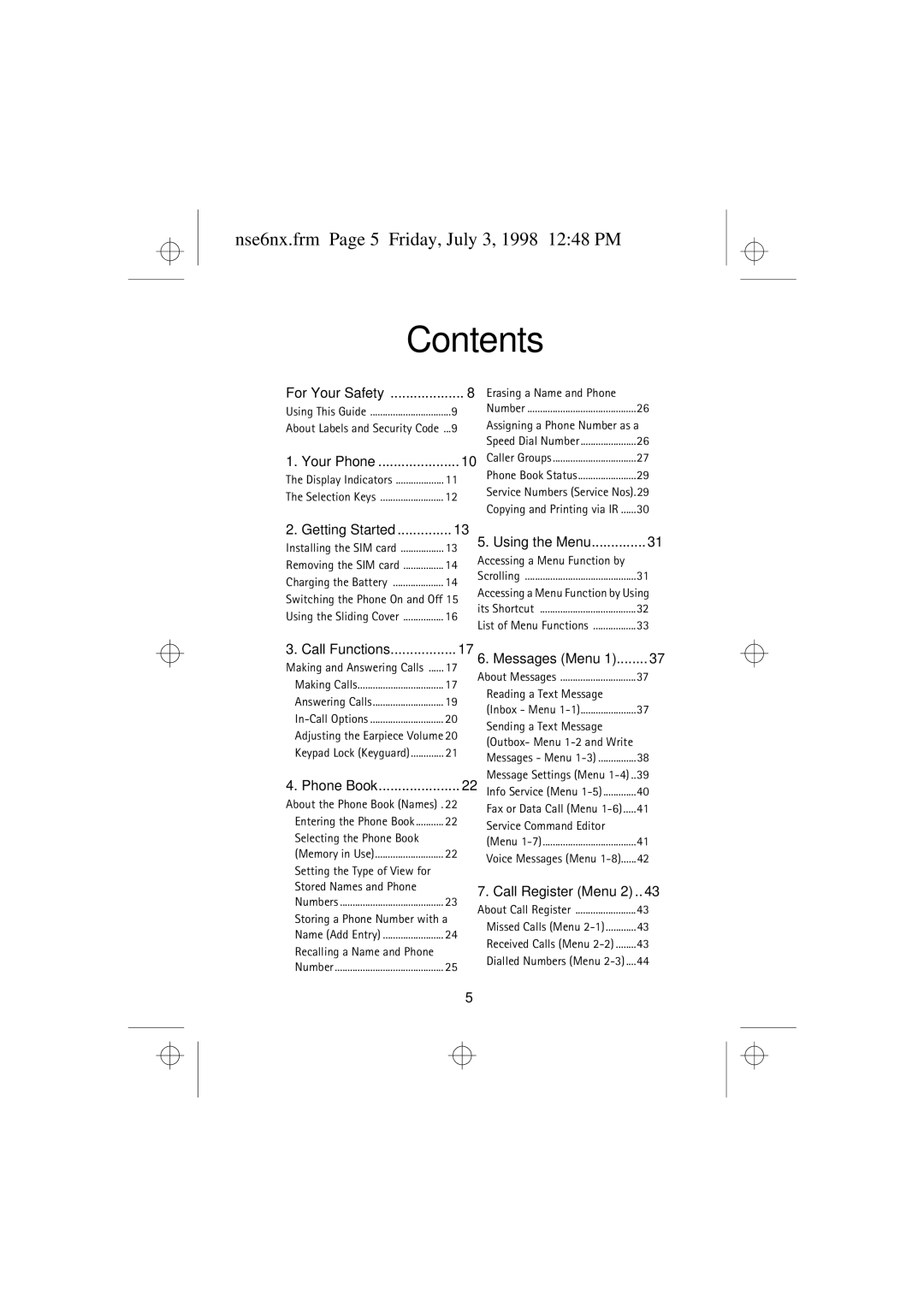 Nokia 9351835 manual Contents 