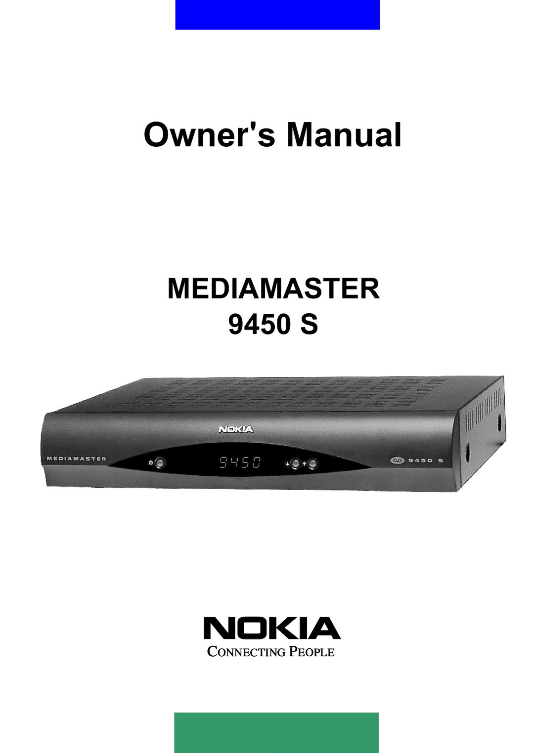 Nokia 9450 S owner manual Mediamaster 