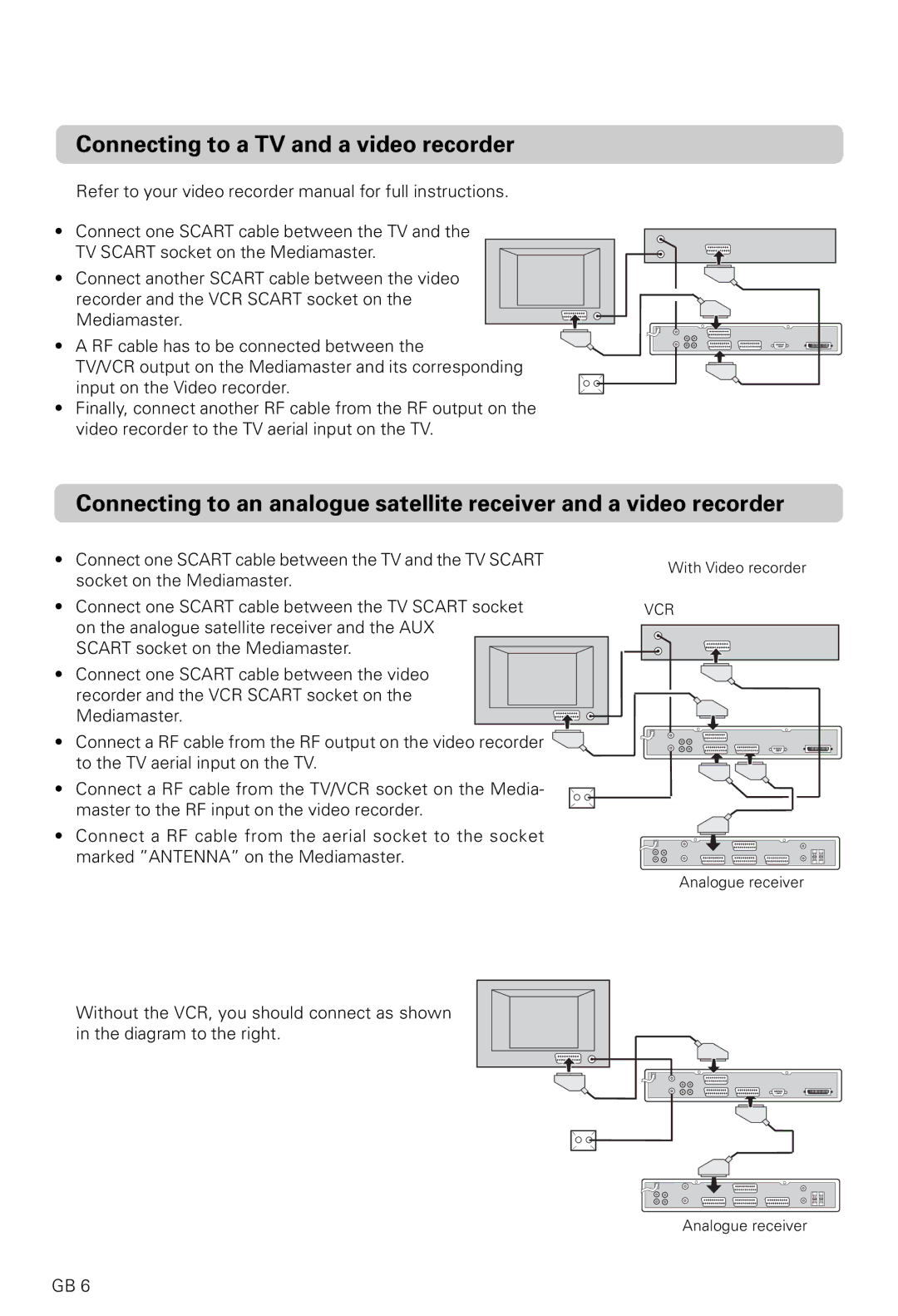 Nokia 9600C owner manual Connecting to a TV and a video recorder 