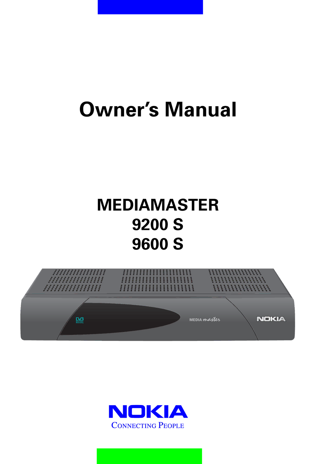 Nokia 9200S, 9600S owner manual Mediamaster 